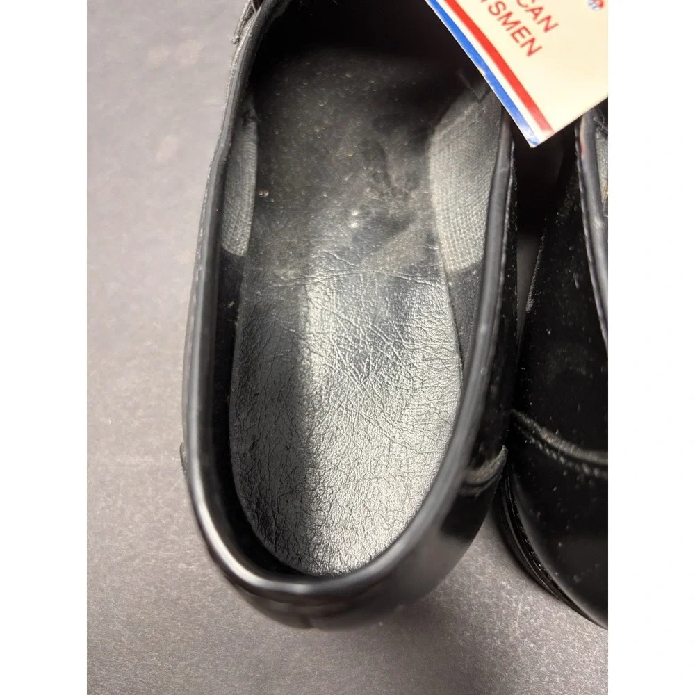 HABAND Men's Vintage Black Slip On Dress Shoes, Size 8.5D